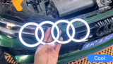 Dynamic audi emblem light factory